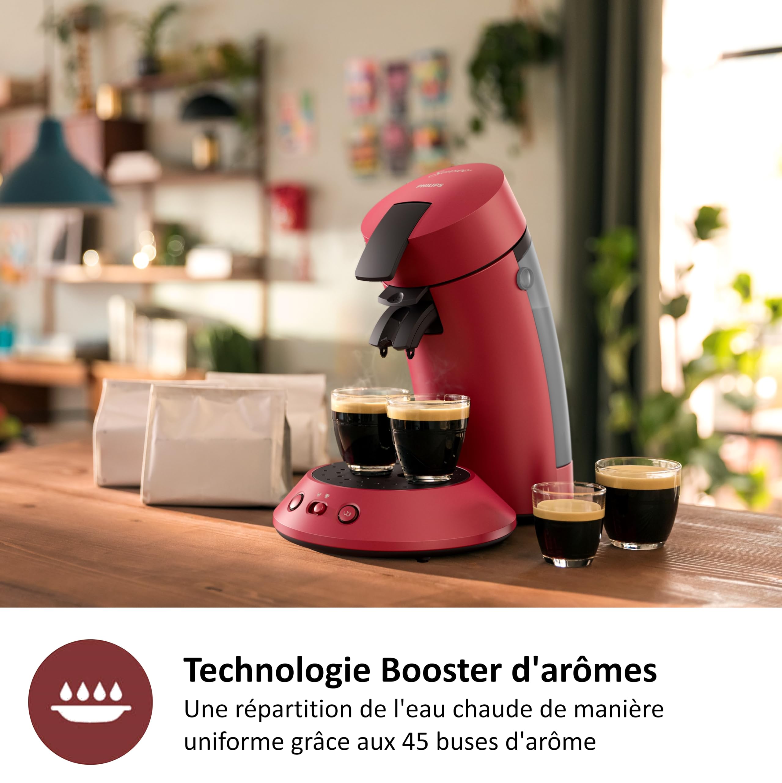 Machine à Café SENSEO Original Plus Rouge CSA210/91